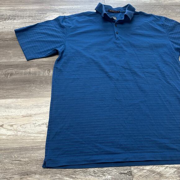 Nike Tiger Woods Polo Shirt Golf Collection‎ Blue Mens L Golf United Airlines - Picture 9 of 12